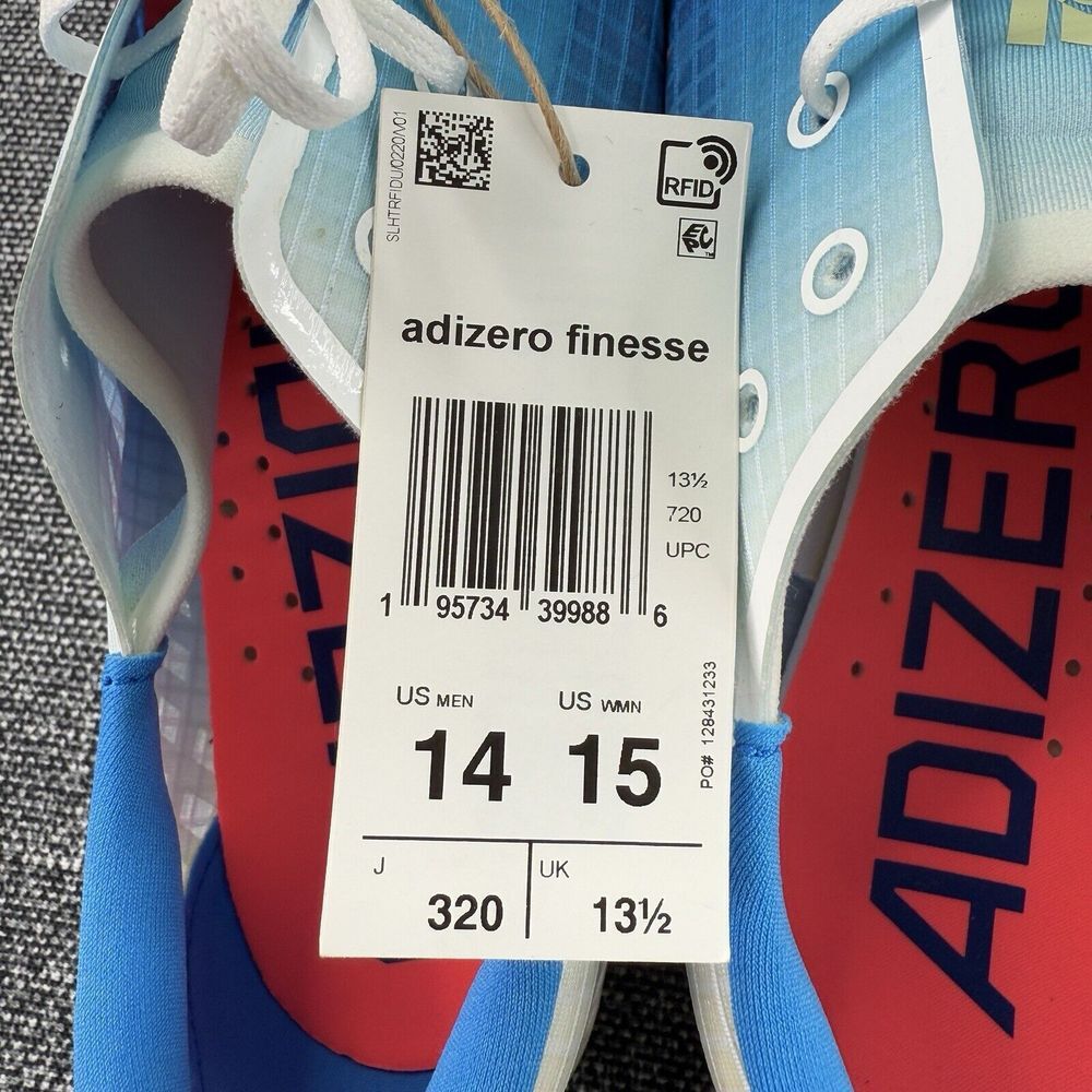 Adidas Shoes Sz 14 Adizero Finesse Legacy Track & Field Indigo Turbo GY0913 New - Picture 13 of 14